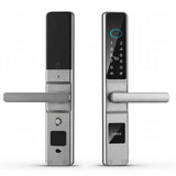 Smart Door Lock — Long Handle Silver